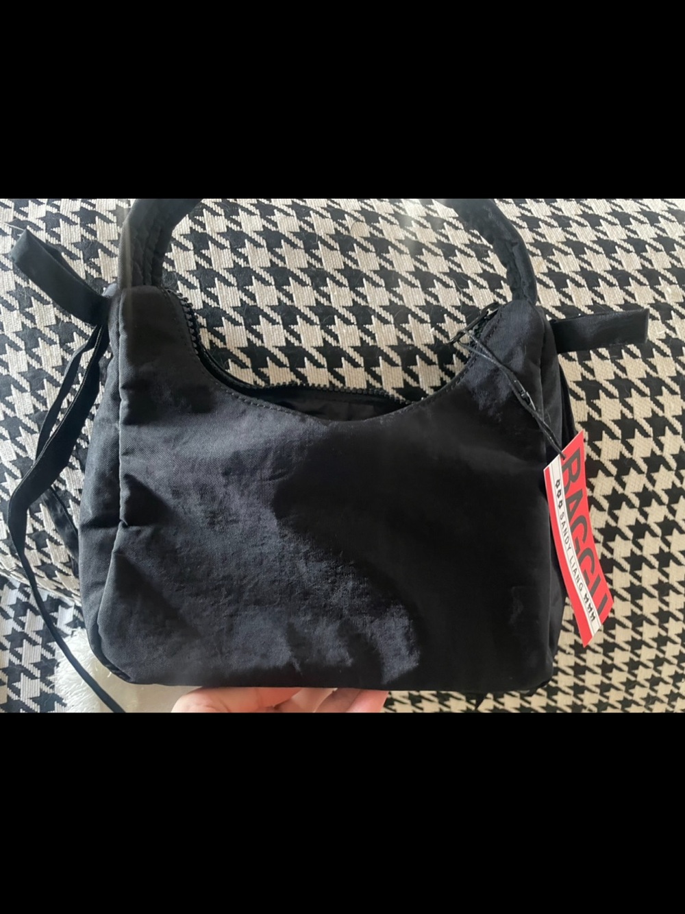 Baggy X Sandy Liang Black Shoulder Bag